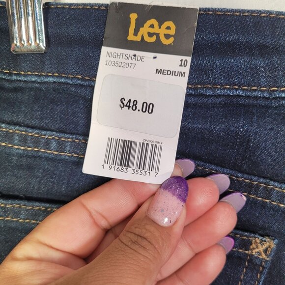Lee Legendary Women's Regular Straight Leg Mid-Rise Jean Nightshade 10 Medium - Picture 5 of 9
